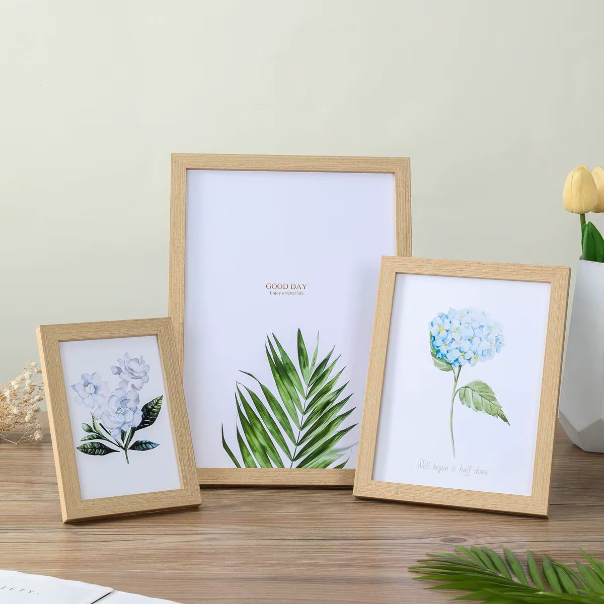 Cadre Photo en bois pour tenture murale 10X15 15X20 20X25cm A4