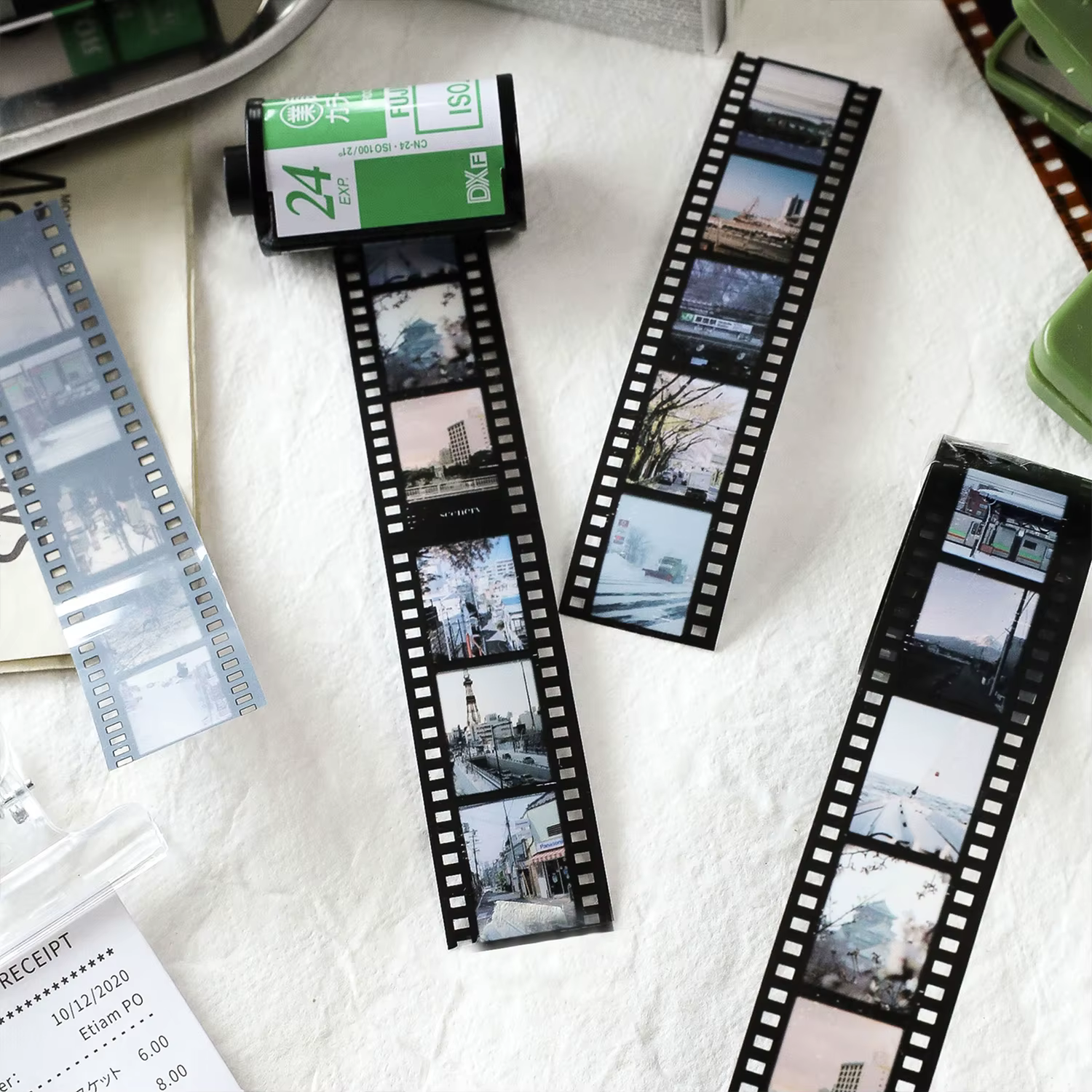 25mm * 2m Film Vintage PET bandes bricolage Scrapbooking Collage papeterie décor journal matériaux étiquettes adhésives