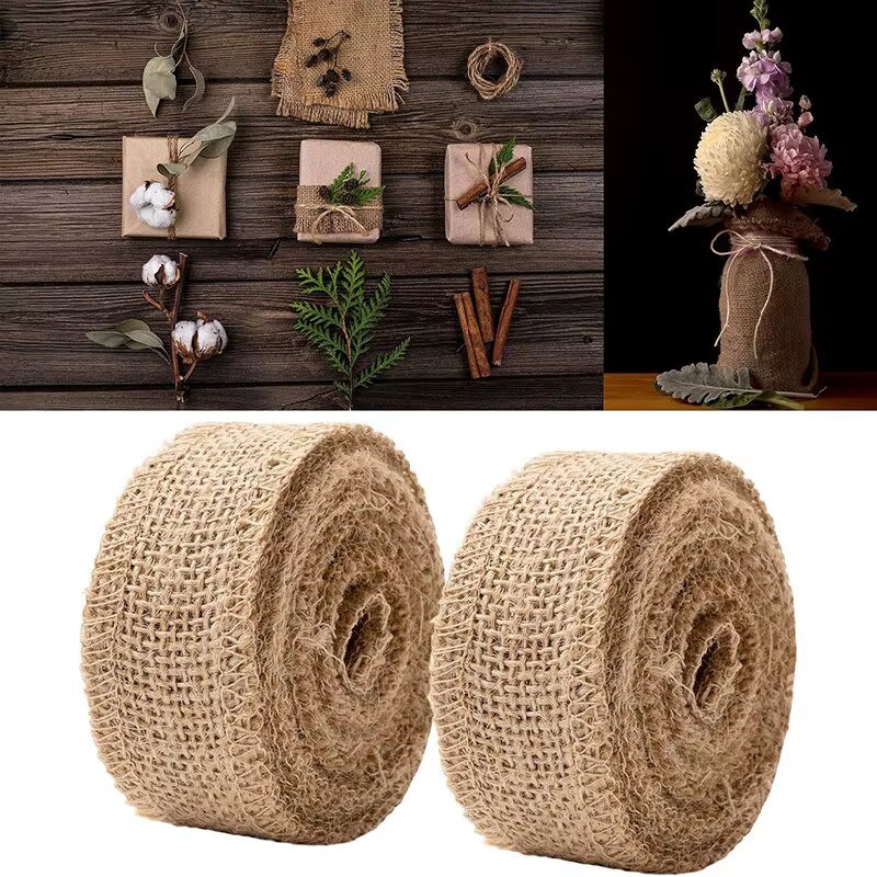Rouleau de ruban en toile de Jute naturelle