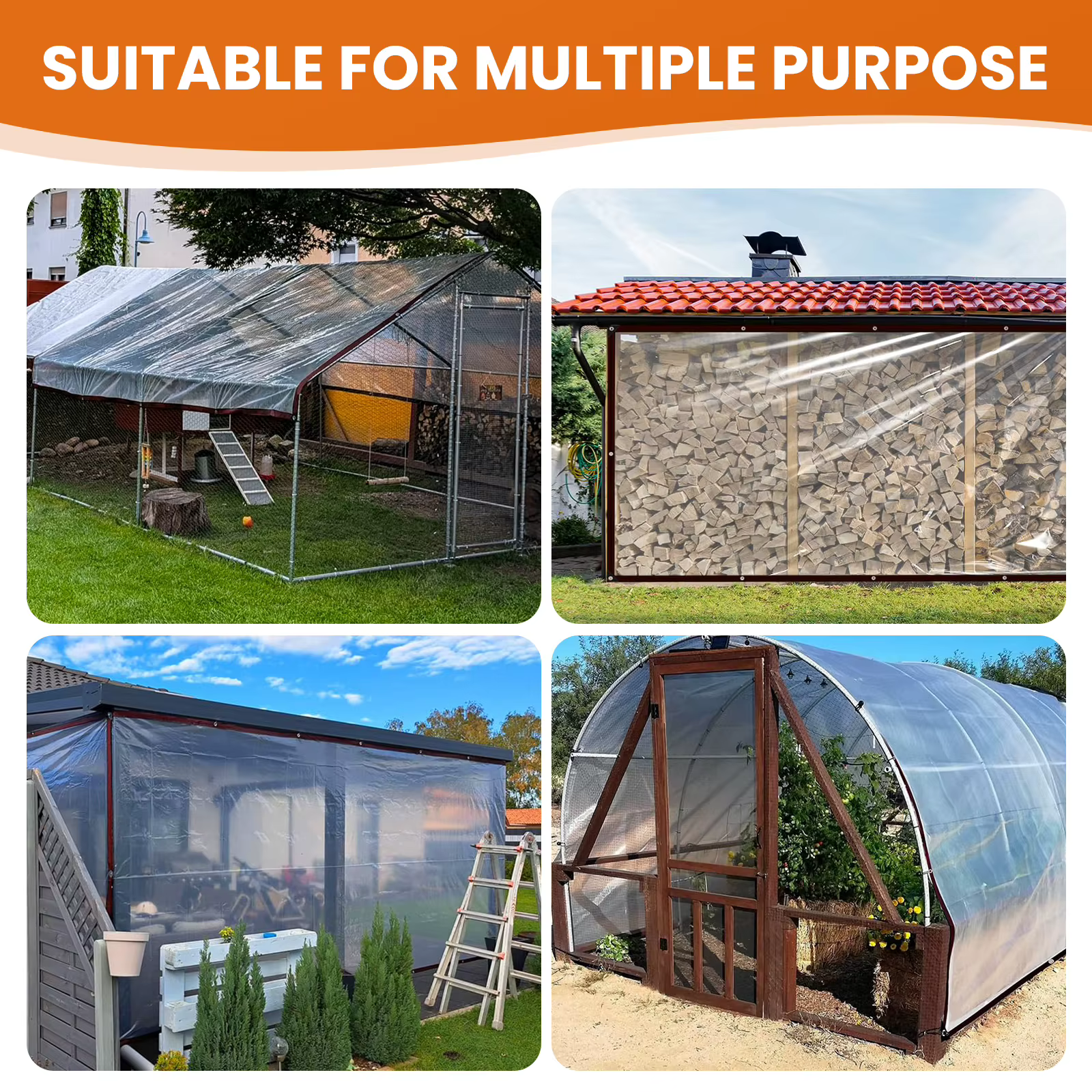Bâches transparentes imperméables pour extérieur
