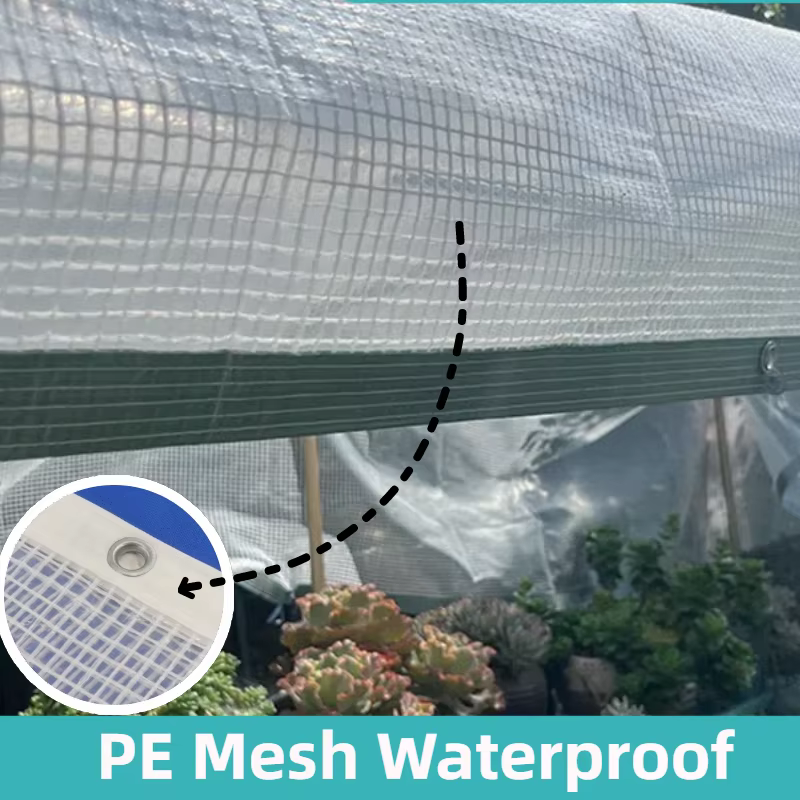 Bâche imperméable en maille PE transparente personnalisable