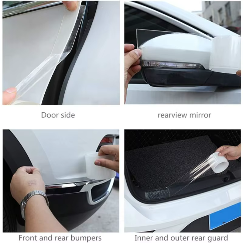 Ruban adhésif transparent 7cmx5m pour protection de seuil de porte - Film