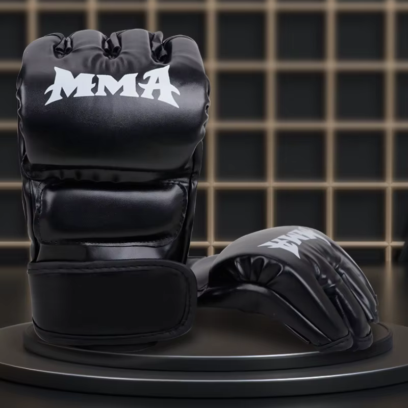 Gants d'entraînement de haute qualité MMA et Arts martiaux avec doigts épaissis, protection ajoutée, flexibilité, adaptés aux adultes et aux enfants