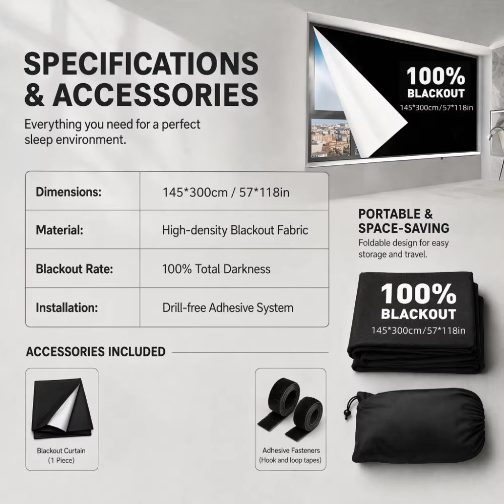 Stores occultants 100% occultants, avec isolation thermique et réduction du bruit, pour chambres en immeubles de grande hauteur