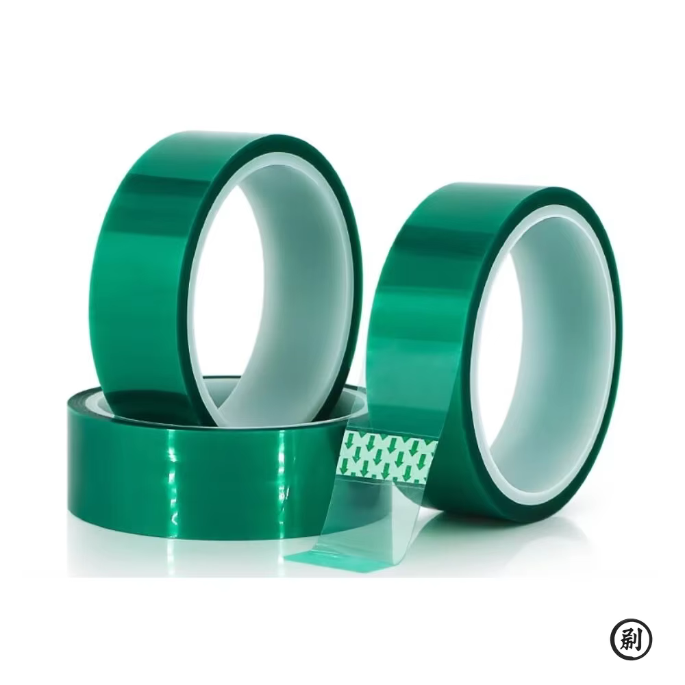 Ruban de masquage en polyester vert haute température