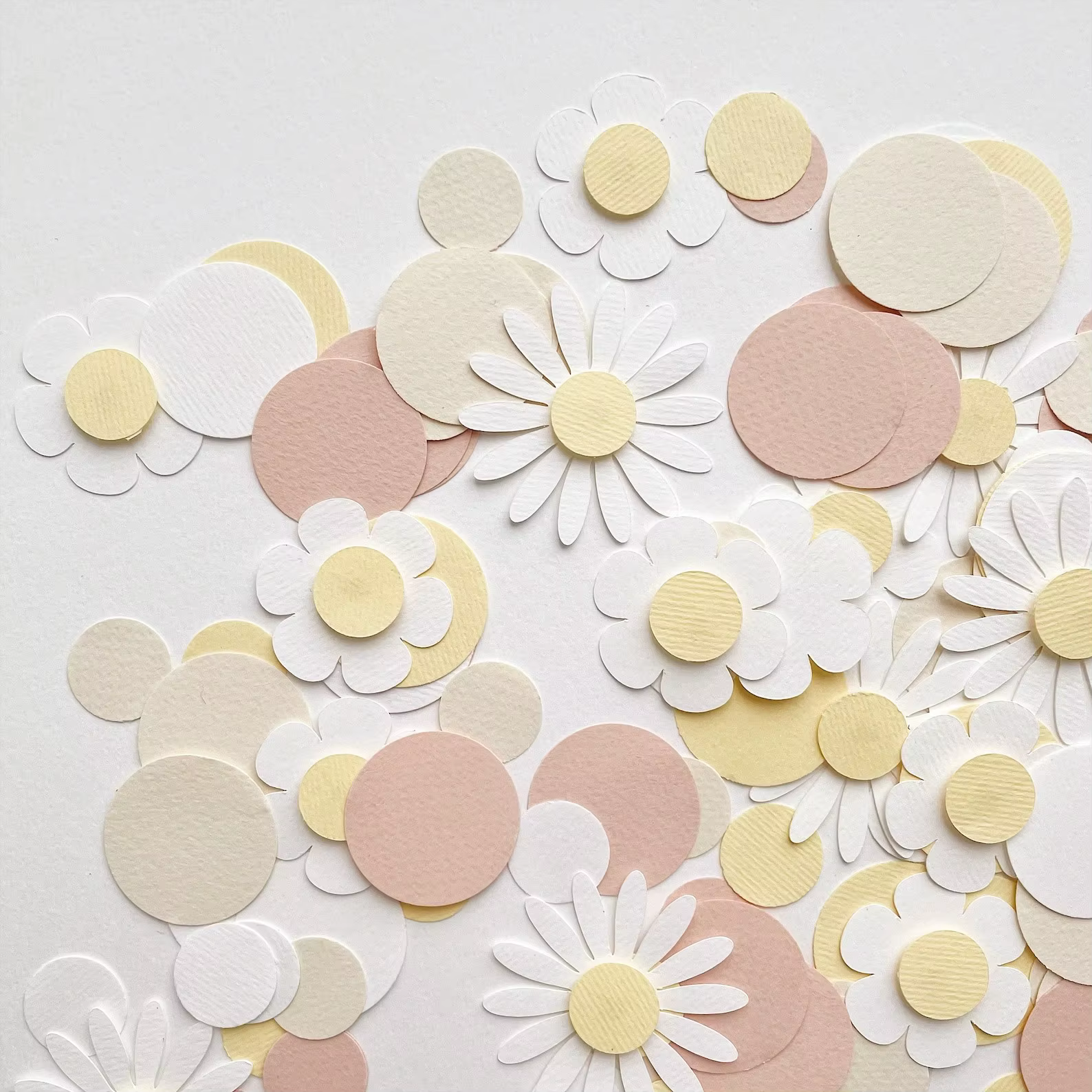 1 sac doux rond marguerite fleur papier confettis mariage fleur Table disperser bébé douche fête d'anniversaire boîte-cadeau décorations approvisionnement