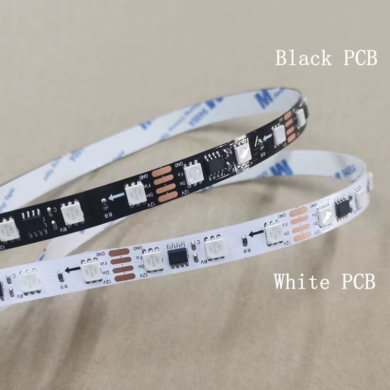 Bande lumineuse RGB LED adressable, 4P IC16703, 12V, 5m, 60LED Pixel, point de rupture, transmission continue, 4 fils, IP20, 5m