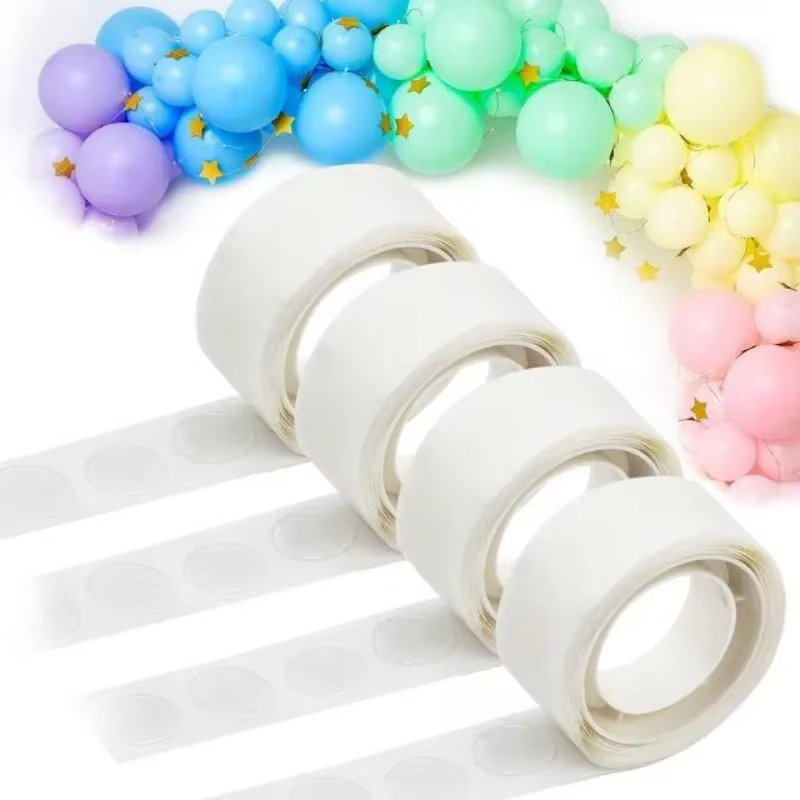 1-10 rouleaux de points de colle adhésifs pour ballons, autocollants muraux, accessoires pour ballons en film d'aluminium, décoration pour fêtes d'anniversaire, mariages, Noël
