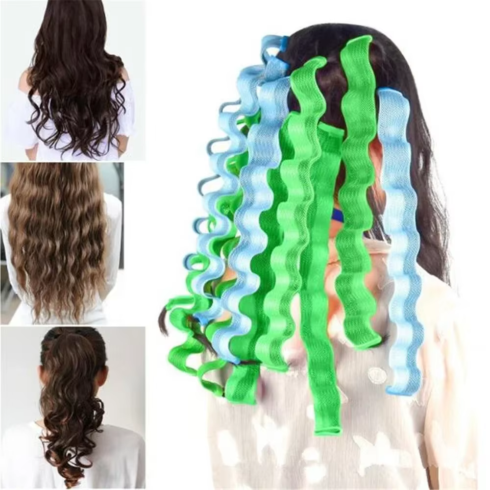 Bigoudis en spirale sans chaleur pour femmes boucles rondes sans forme d'onde bricolage 2 crochets 12 pièces 18 pièces 10 pièces