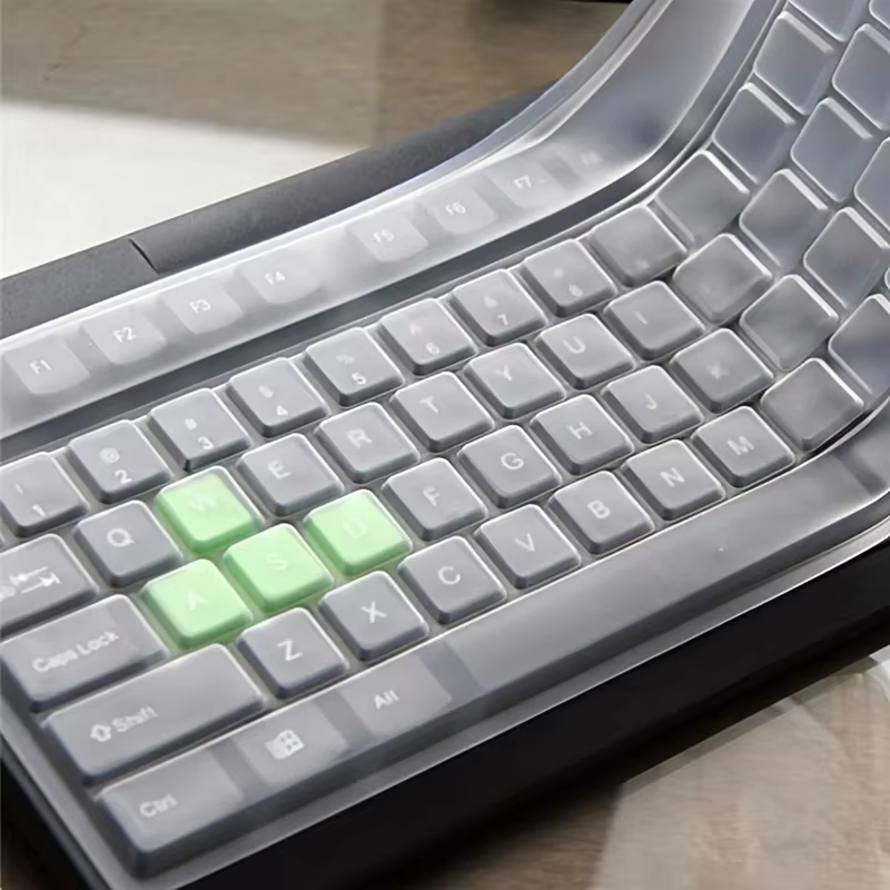Film de protection universel en Silicone pour clavier, couverture transparente pour ordinateur de bureau, Gel de silice, bosse Concave pour clavier