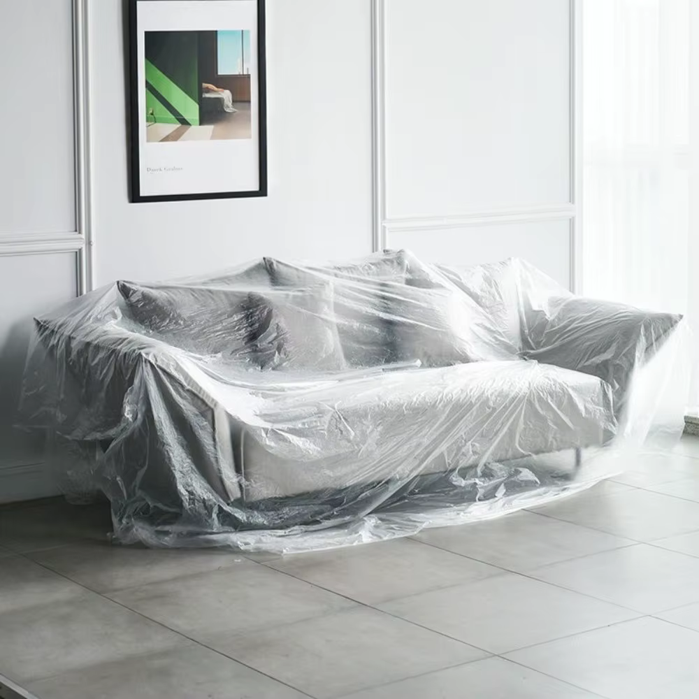 Film de protection transparent anti-poussière pour meubles