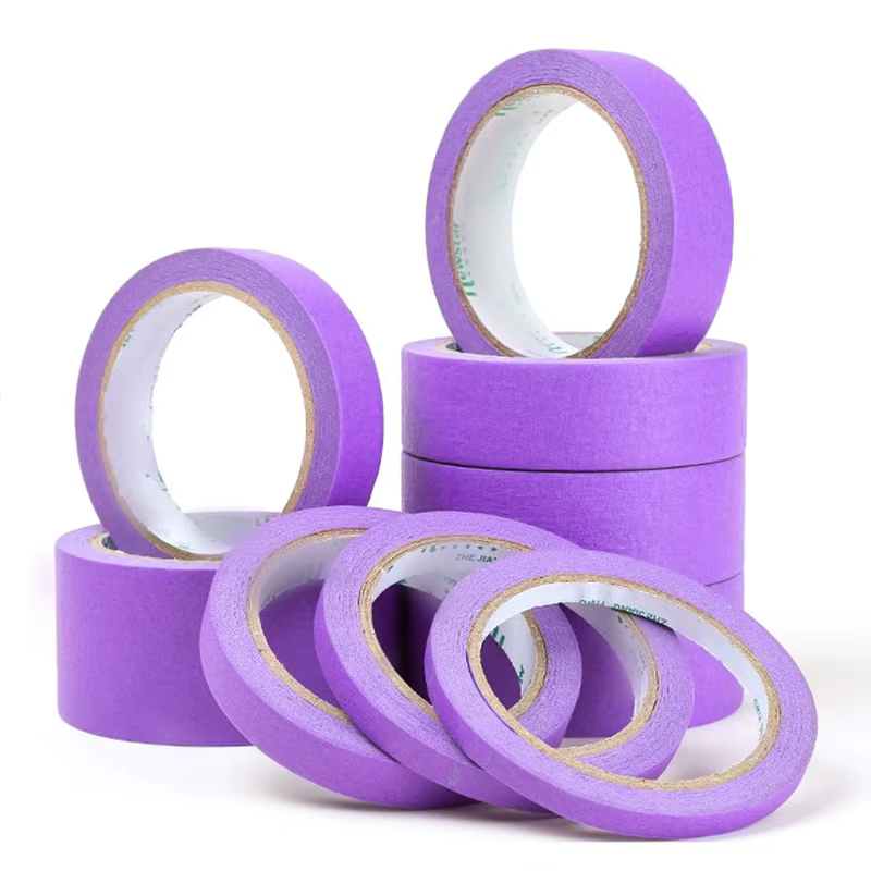 20/50M 1 rouleau de rubans de masquage violet 12mm-30mm papier adhésif déchirable à la main pour voiture beauté