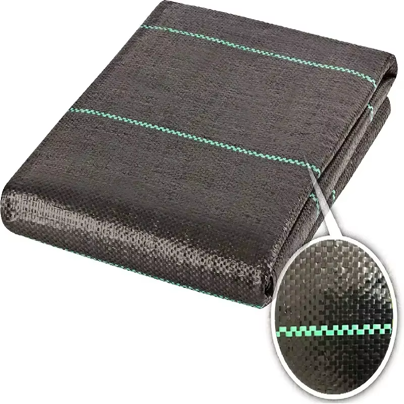 Toile de paillage robuste pour jardins extérieurs – Tissu non tissé anti-mauvaises herbes – Rouleau