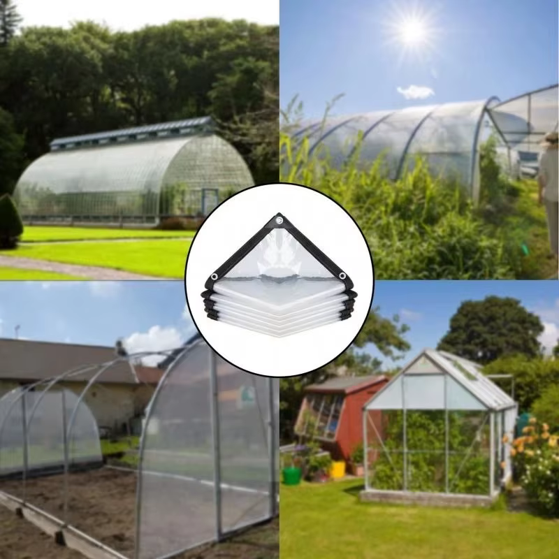 Bâche transparente et fermée en PVC