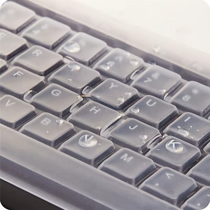 Film de protection universel en Silicone pour clavier, couverture de peau pour ordinateur de bureau, Gel de silice Transparent, bosse, Membrane plate Concave et convexe