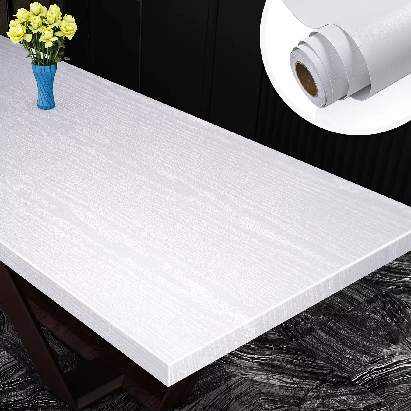 Papier peint auto-adhésif imperméable en PVC