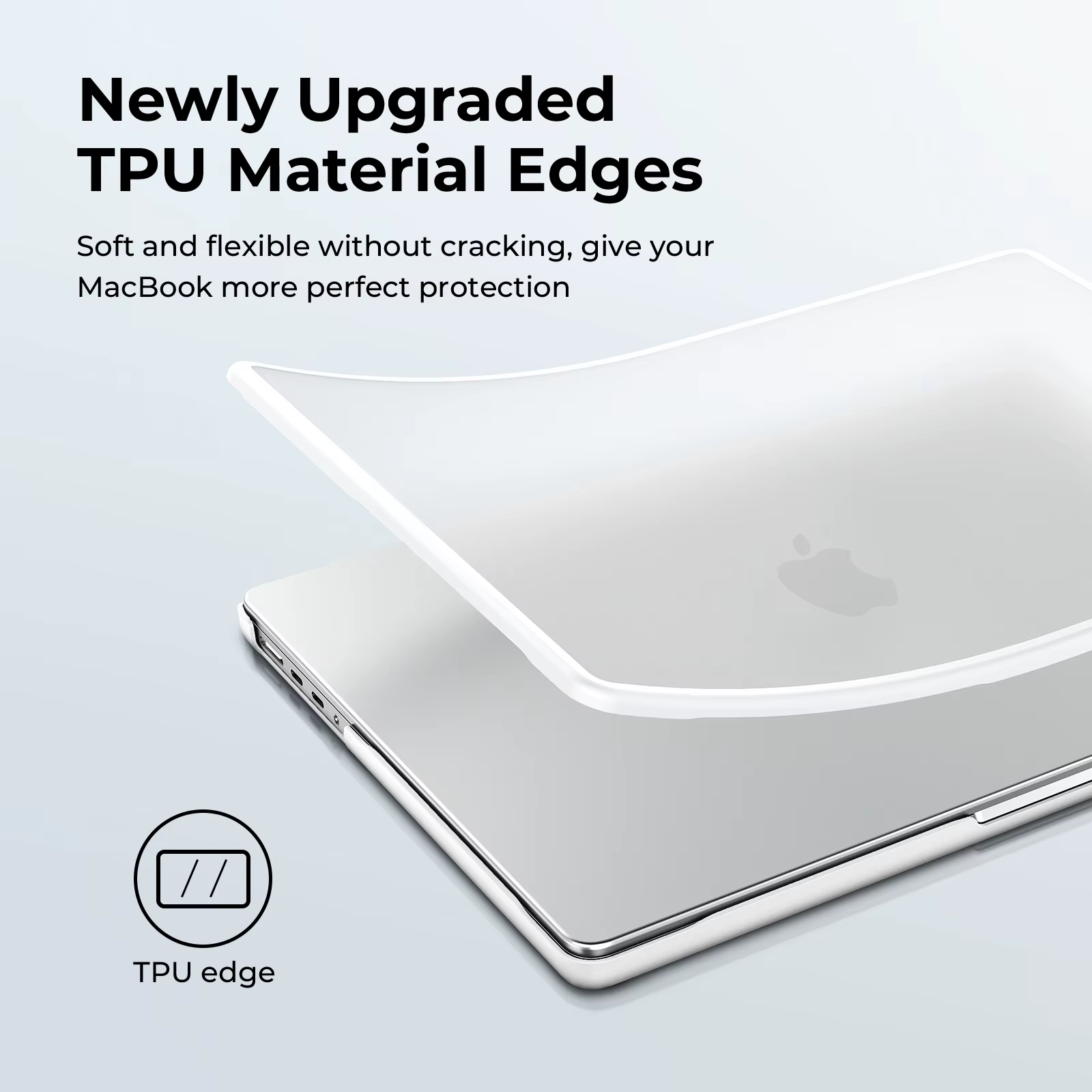 Coque Anti-fissure pour MacBook Pro 14 pouces, 2025-2021 M4 M3 M2 M1 Pro/Max, Protection d'angle, coque rigide en TPU souple