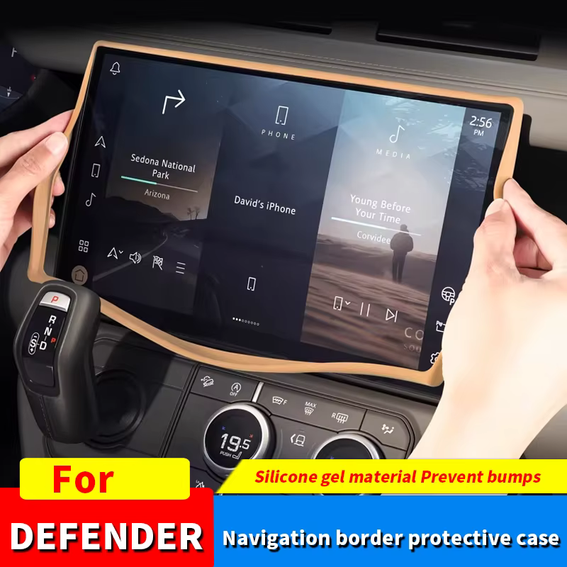 Étui de protection d'écran de console centrale en silicone pour Land Rover Defender 90/110/130 2026