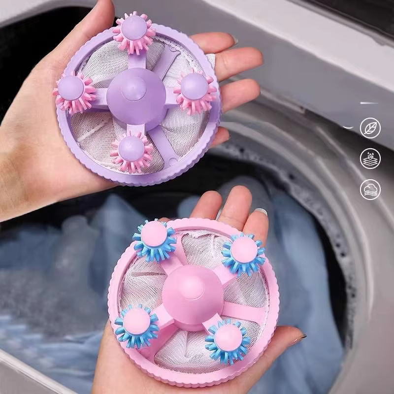 Sac filtrant pour Machine à laver, filet réutilisable, boule à linge flottante, attrape-peluches, poils d'animaux, élimine la collecte de saleté, rouleau dépoussiérage