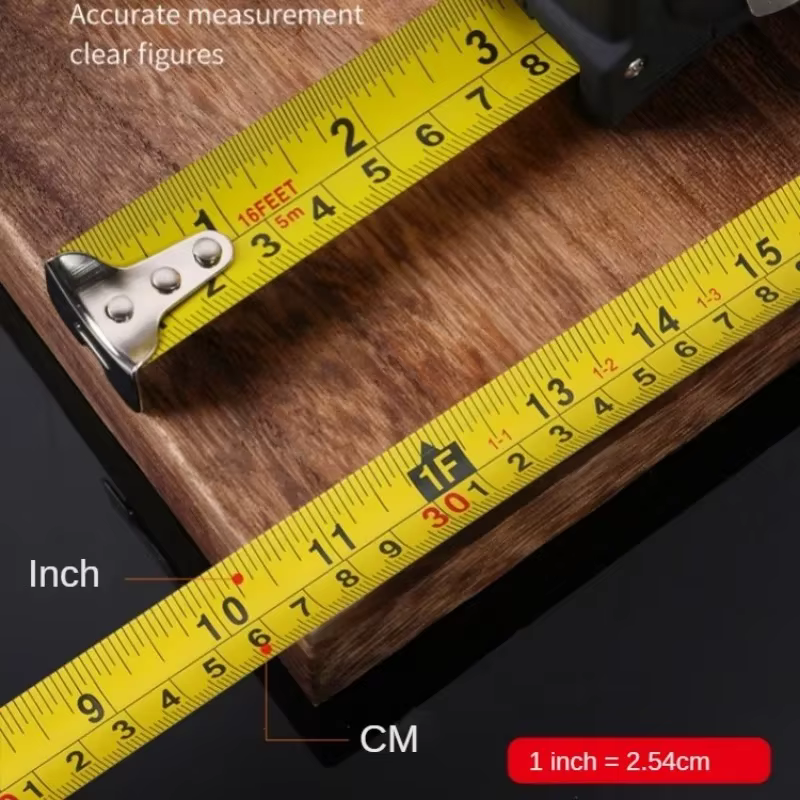 Ruban à mesurer 3M 5M 7.5M 10M précis clair métrique et pouce rétractable acier épaissi ménage mesure outils de travail du bois