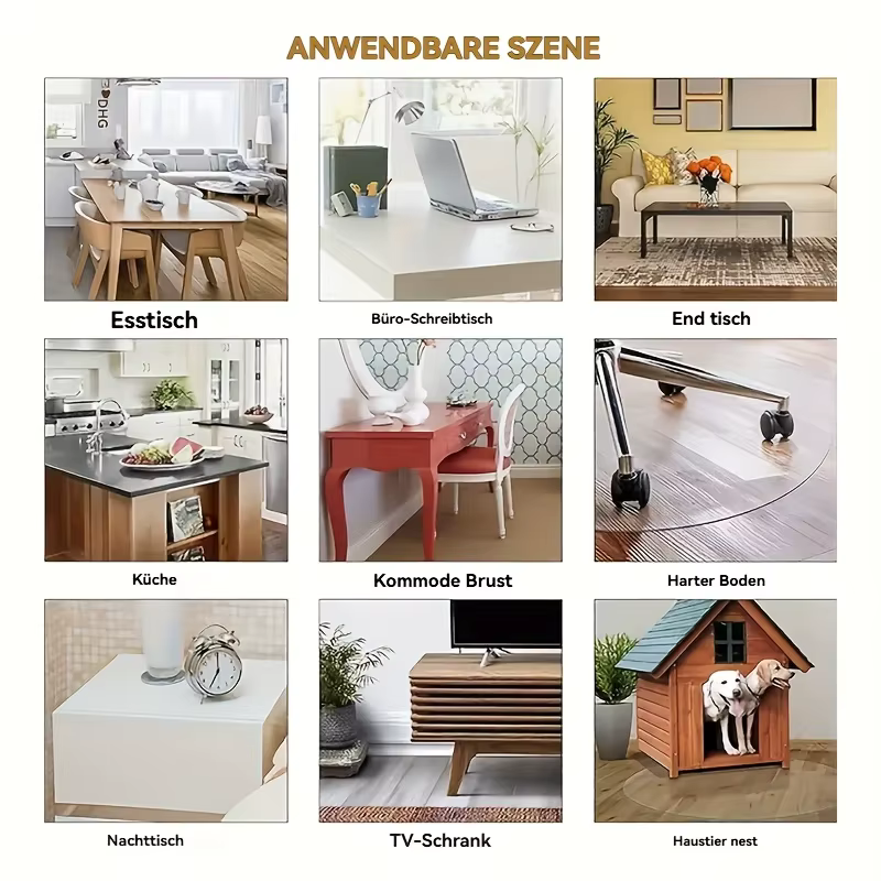 Nappe ronde transparente en PVC 120/130/140cm