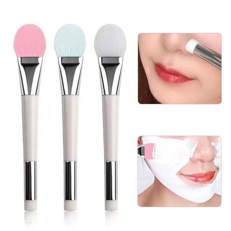 Pinceau de masque en silicone à double extrémité