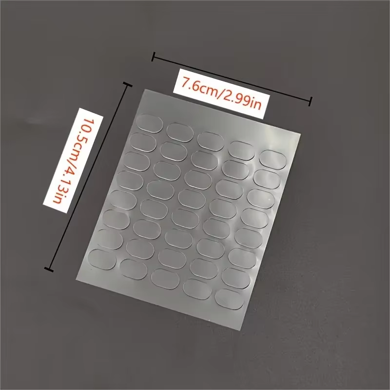 200 pièces de coussinets adhésifs transparents double face - Non marquant