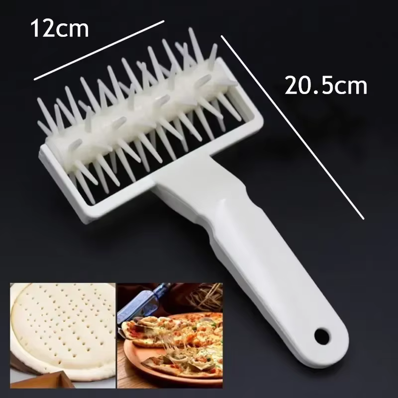Outils de cuisson, rouleau à Pizza, poinçon, pâtisserie, rouleau à pâtisserie, gaufrage de tarte, processus de roulement de pâte sèche, trou de tarte