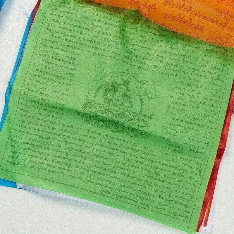 Drapeaux de prière bouddhiste, fournitures de prière, prières colorées, écriture en soie artificielle, drapeaux de jardin, décorations, accessoires