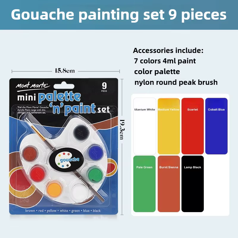 Montmartre ensemble de peinture Gouache lavable enfants
