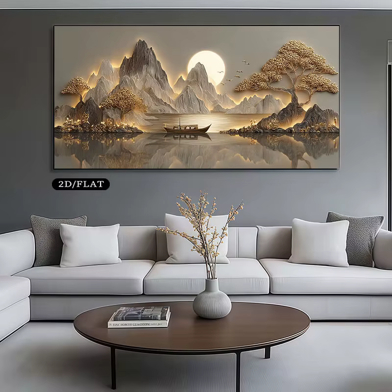 Toile texturée sans cadre 2D plate