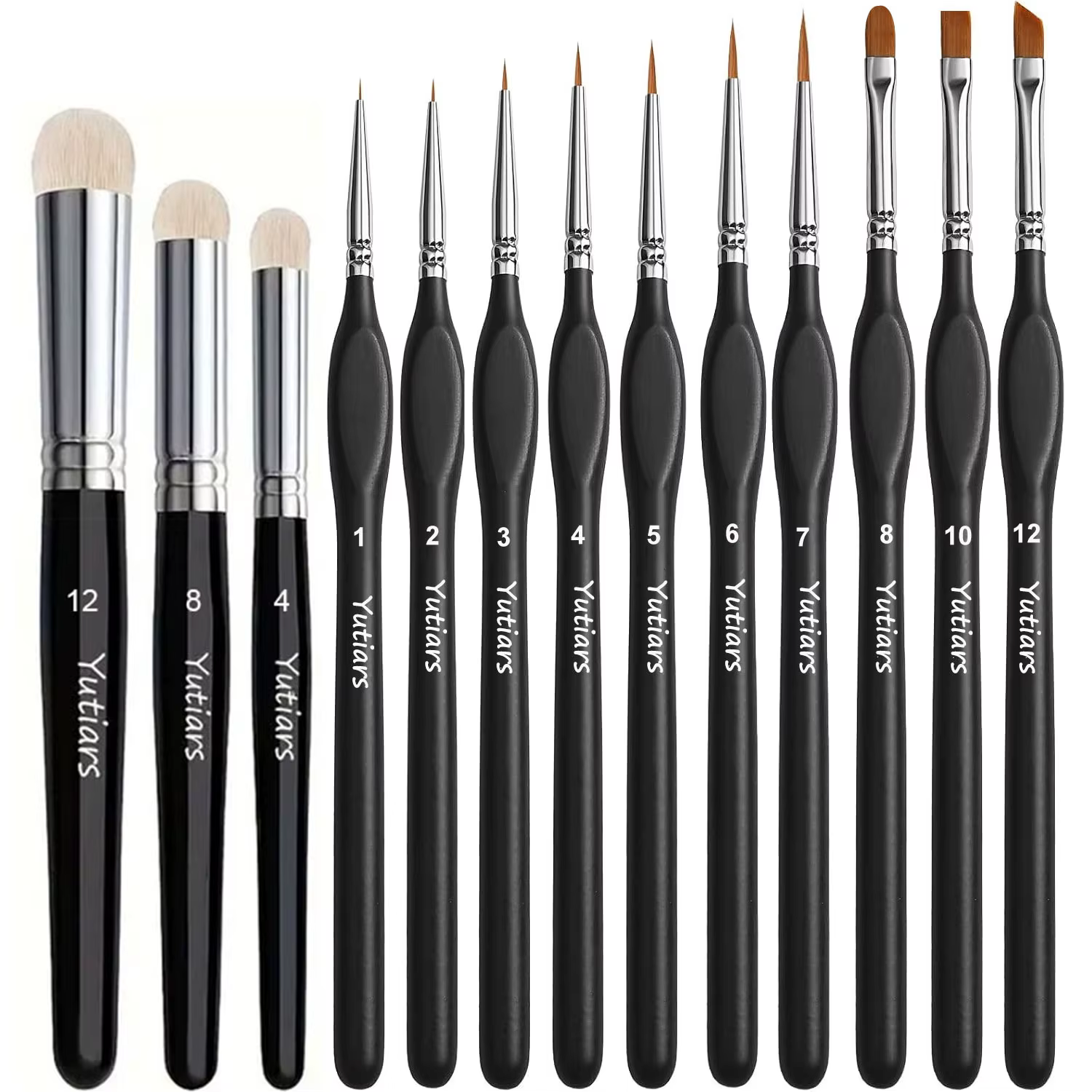 Pinceaux miniatures Drybrush-13pcs ensemble