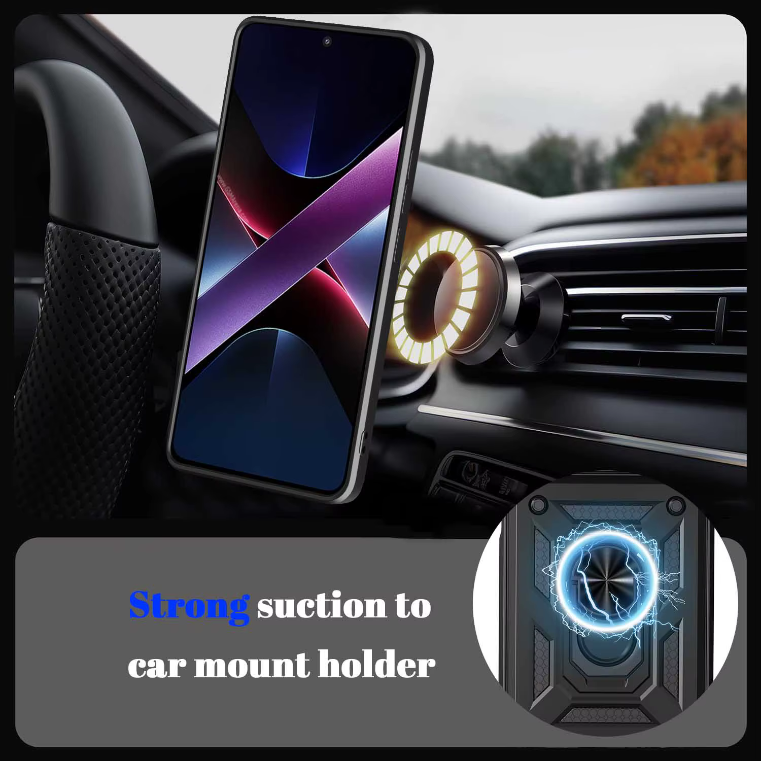 Coque de protection blindée avec anneau magnétique pour Samsung Galaxy A57 A56 A37 A36 A26 A17 A16 A07 0A6 avec protection de l'appareil photo
