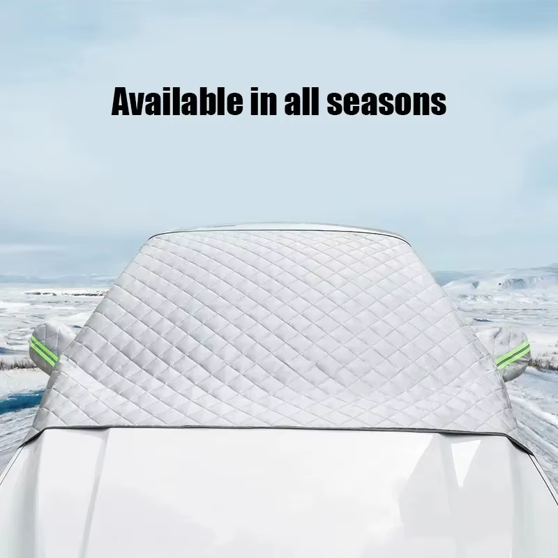 Couverture de neige de pare-brise d'hiver de voiture, protection antigel de pare-soleil de voiture, protection solaire et couverture de pare-brise avant anti-glace