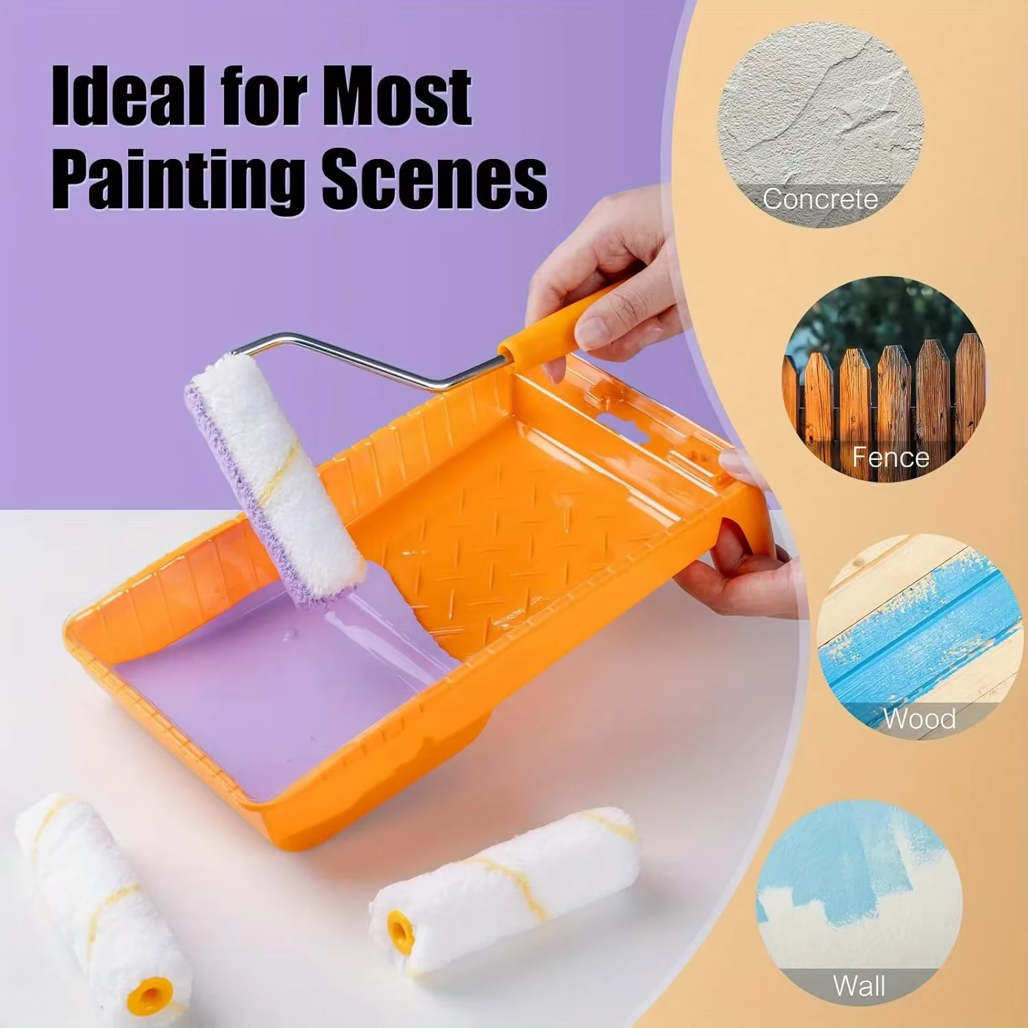 Rouleau de peinture à poils denses