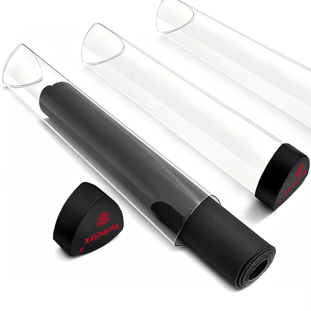 Tube de rangement pour tapis de jeu triangulaire, boîte de rangement pour tapis de jeu, protège-tapis de jeu de cartes à collectionner, tapis de bureau, tapis de souris, étui de transport