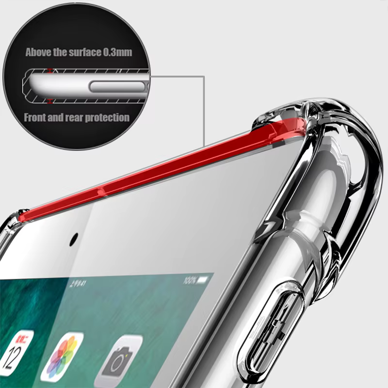 Étui en silicone souple pour tablette Apple iPad Pro 12.9 11 9.7 Air 2 3 4 5, housse de protection Airbag Chancelier pour ISub Mini 1 2 3 4 5 6