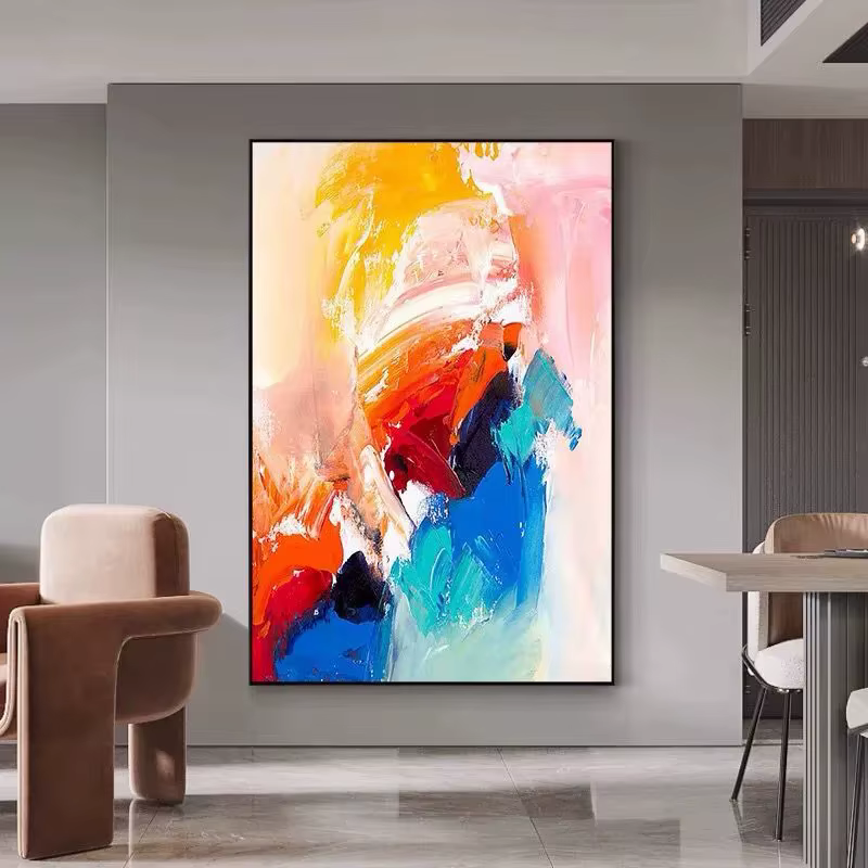 Grande peinture murale sur toile