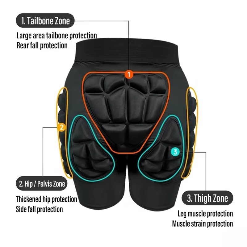 Nouveau pantalon de protection pour le ski et le cyclisme, pantalon de protection des hanches pour la moto, protection EVA, absorption des chocs, skateboard, hommes et femmes