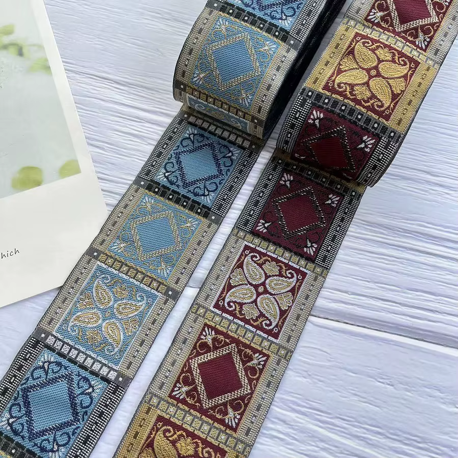 Ruban Jacquard de 1m, Accessoires Décoratifs, Sangle en Dentelle