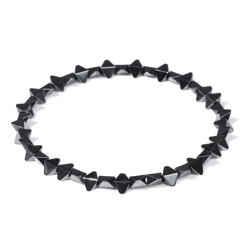 Bracelet en hématite pour hommes, perte de poids, perle d'hématite noire non magnétique, guérison, thérapie de santé, équilibre, bijoux cadeau