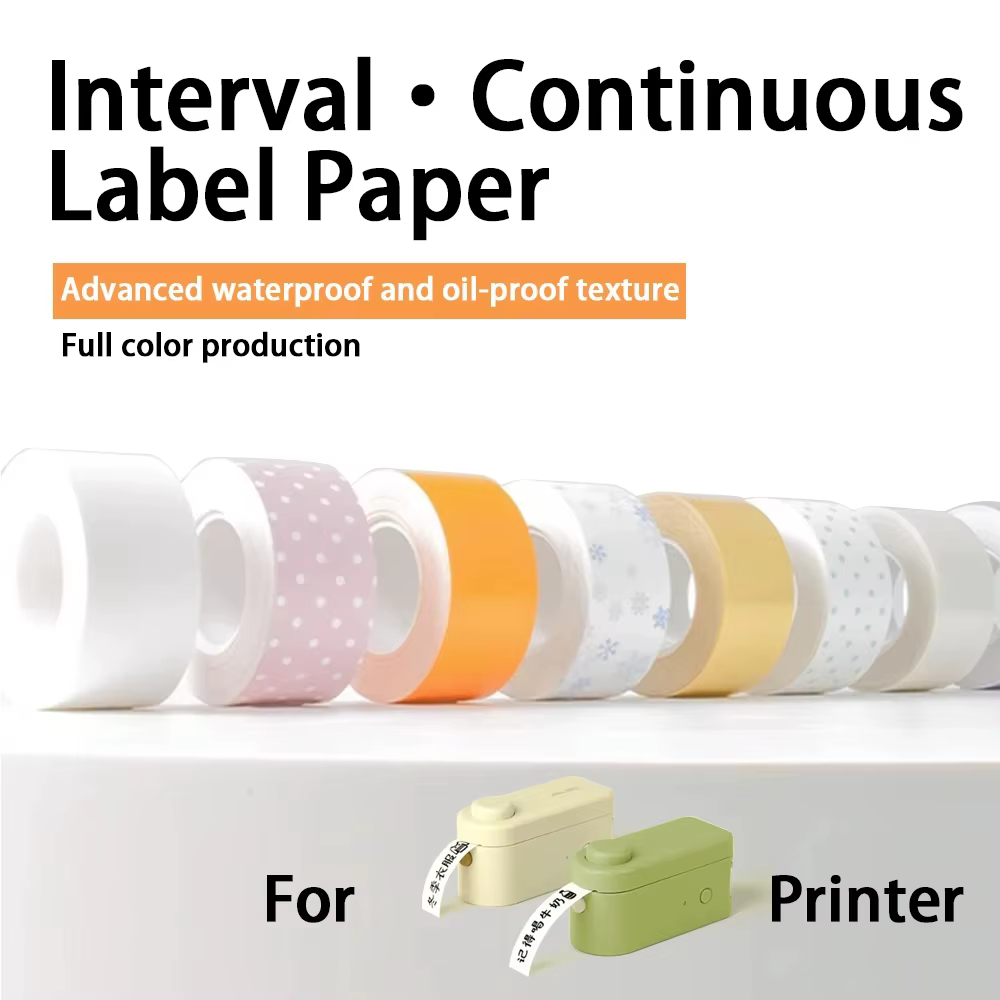 1 rouleau MAKEID Q1/M1/L1/E1 Mini/Mini HD bandes d'étiquettes 16mm * 4m autocollant étanche à l'huile impression sans