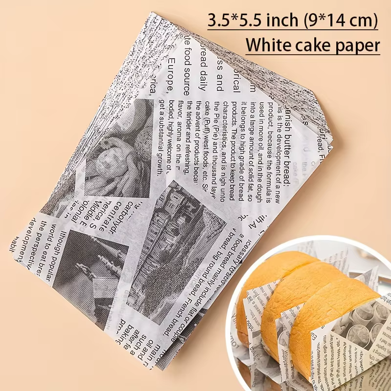 Papier séparateur de rouleau de gâteau, 100 pièces, papier d'emballage de bordure suisse, qualité alimentaire, pain, four à gâteaux, poêle de cuisson, papier résistant à la graisse