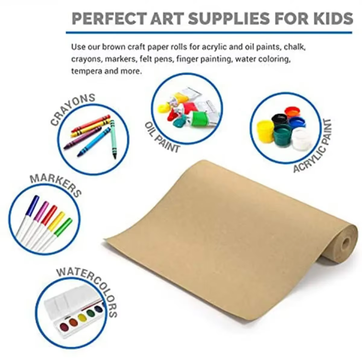 Rouleaux de papier kraft marron