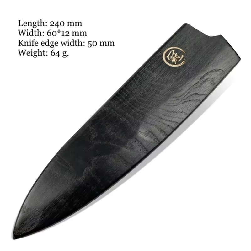 Gaine de couteau de cuisine de Chef japonais, fourreau Portable universel en bois, couvercle de protection de lame de couteau, étui de protection des bords
