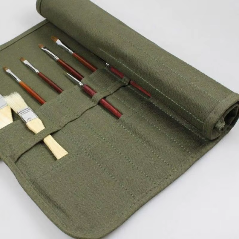 Sac de rangement pour pinceaux d'artiste, étui à rouler pour crayons, aquarelles, toiles, peintures à l'huile, organiseur de pinceaux de maquillage