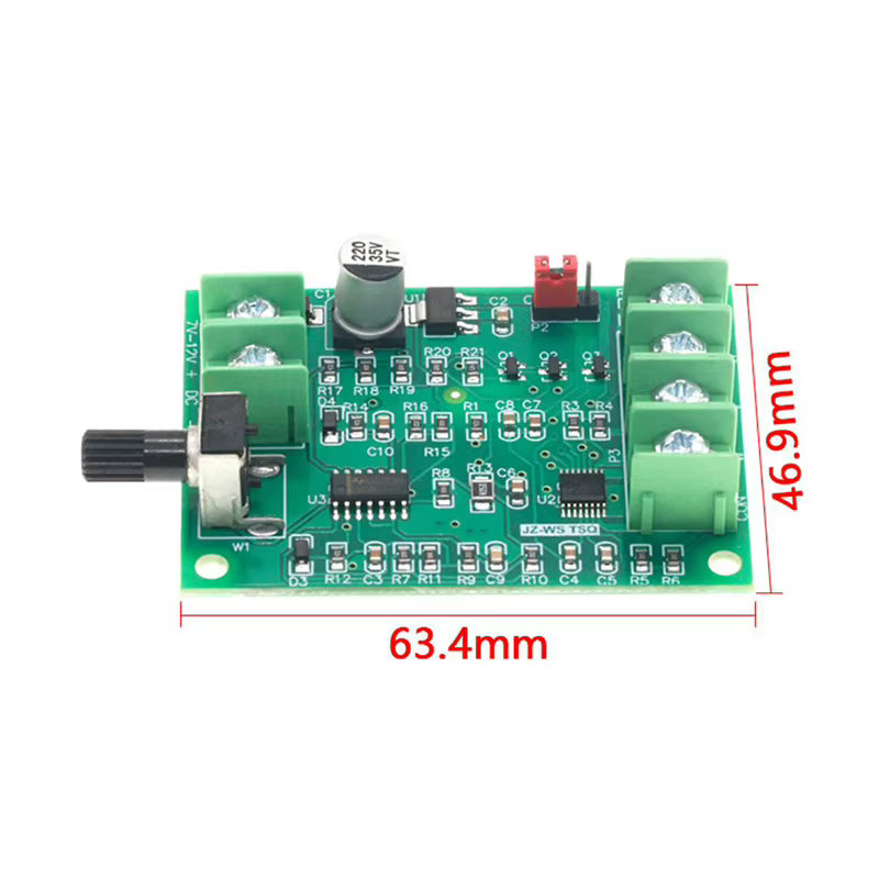 Carte de commande de moteur à courant continu sans balais, protection contre les surtensions et les surintensités pour moteur de disque dur DC 7V-12V.