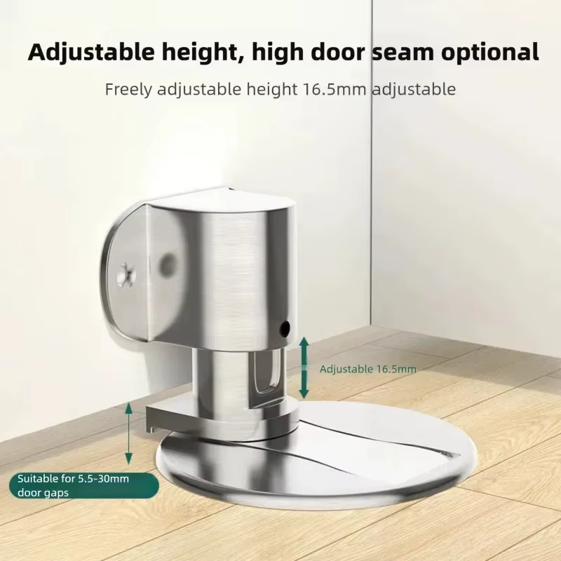 Butée de porte en acier inoxydable sans perforation