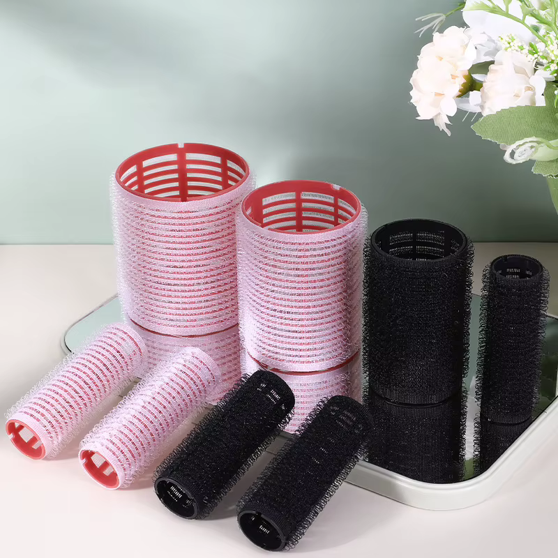 Ensemble de rouleaux à cheveux 6 pièces, bigoudi auto-agrip sans chaleur, différentes tailles, sans chaleur, outil de coiffure auto-adhésif