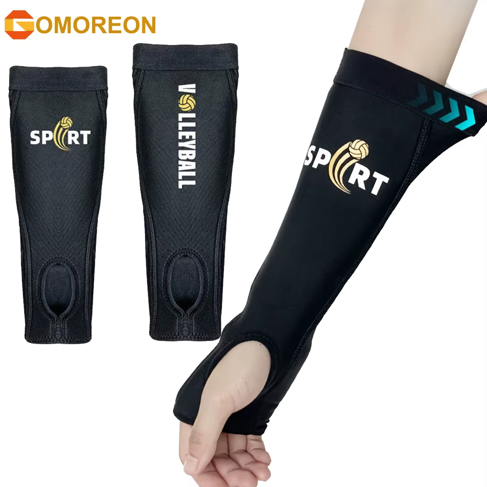 1 paire de manchons de bras de volley-ball, manchons d'avant-bras avec coussinets en mousse de Protection et trou pour le pouce, manchons de volley-ball rembourrés